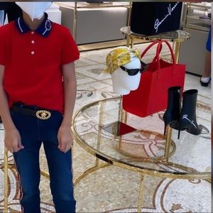 💯 ❤️ authentic Gucci Red polo